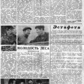 Ленинская знамя (3 полоса). Выпуск посвящен Дню районной газеты в Ведлозере